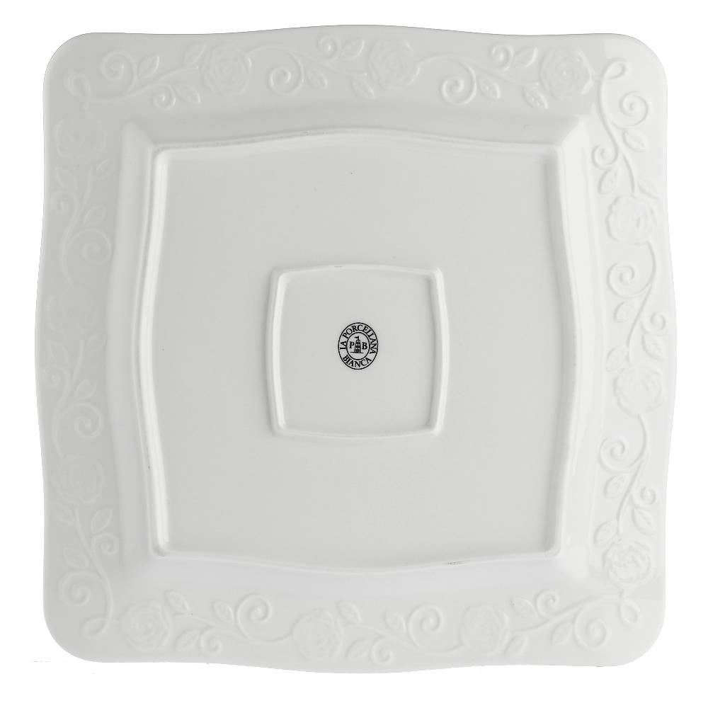 La Porcellana Bianca Set 6 Piatti Quadrati 26,5x26,5 Florentina