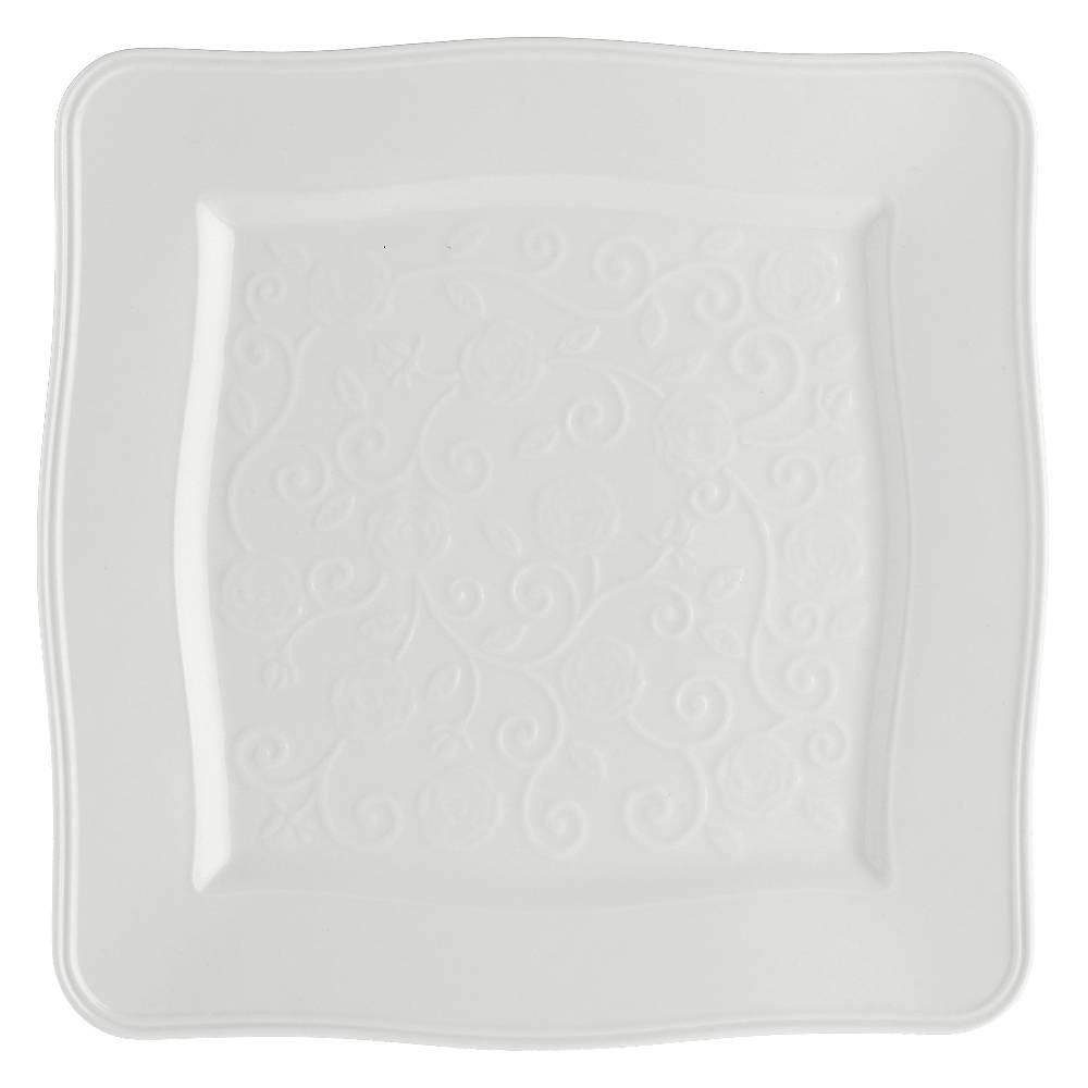La Porcellana Bianca Set 6 Piatti Quadrati 26,5x26,5 Florentina