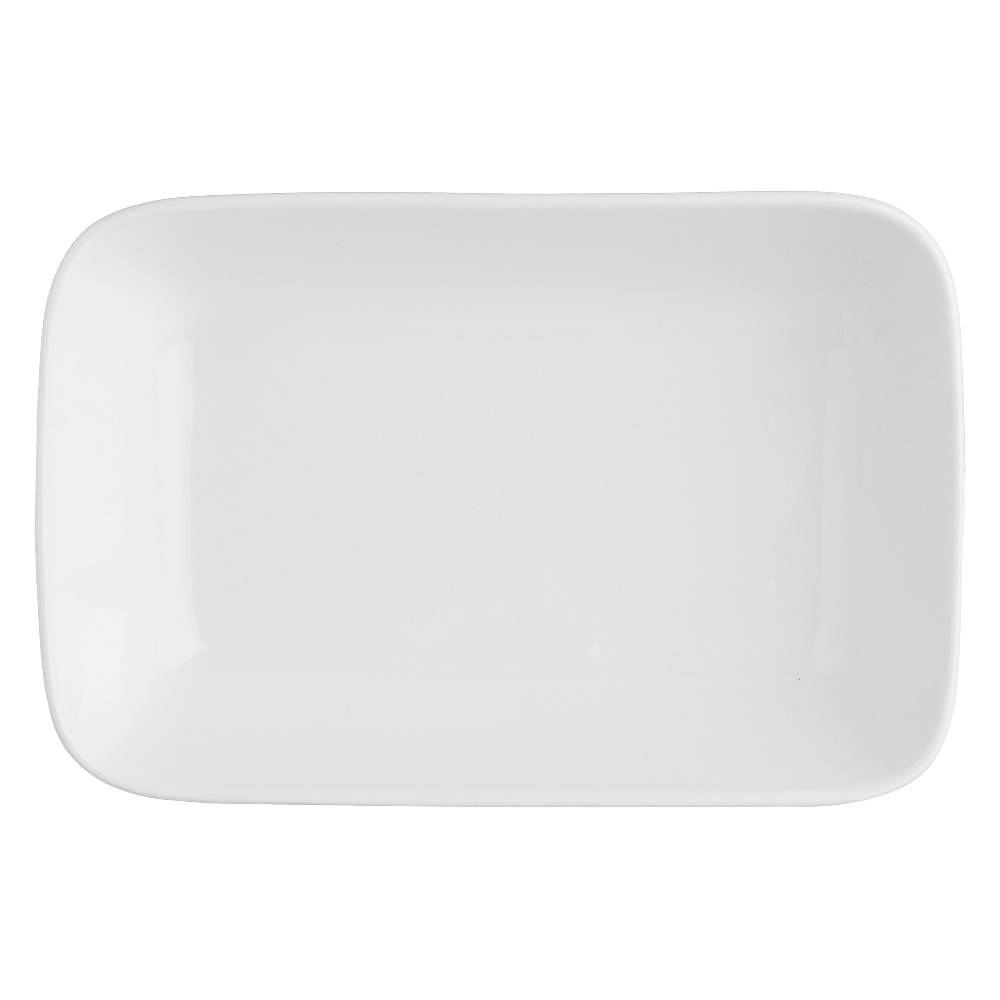 La Porcellana Bianca Set 6 Piatti Rettangolari Fondi 11x7,7x3,5 cm Essenziale New Age