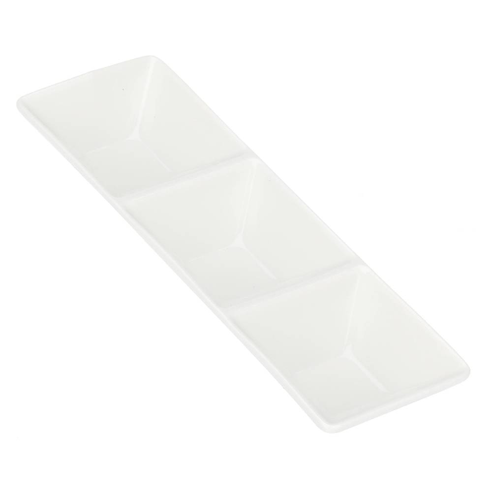 La Porcellana Bianca Set 8 Antipastiere Rettangolari A 3 Scomparti Convivio