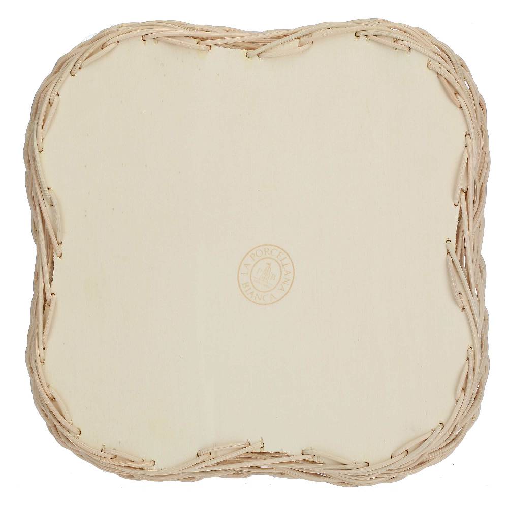 La Porcellana Bianca Supporto Convivio Antipastiera | 4 Scomparti Midollino