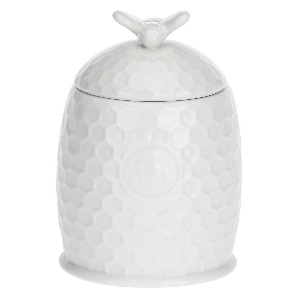 La Porcellana Bianca Vasetto Miele Con Servimiele Aperegina