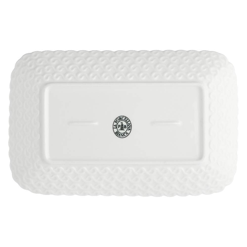 La Porcellana Bianca Vassoio Pasticceria 20x13 Cm Momenti