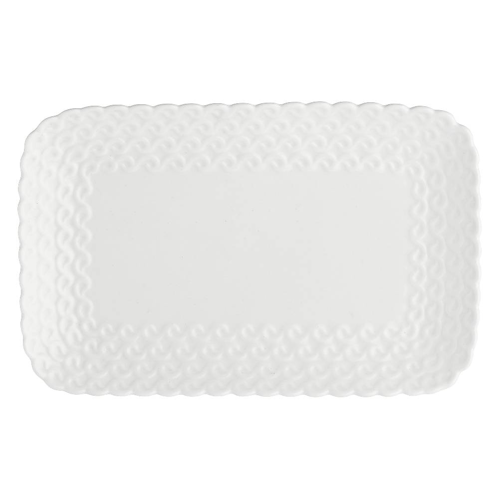 La Porcellana Bianca Vassoio Pasticceria 20x13 cm Momenti