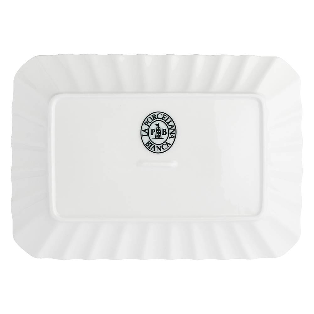 La Porcellana Bianca Vassoio Rettangolare 20x13 Cm Ducale