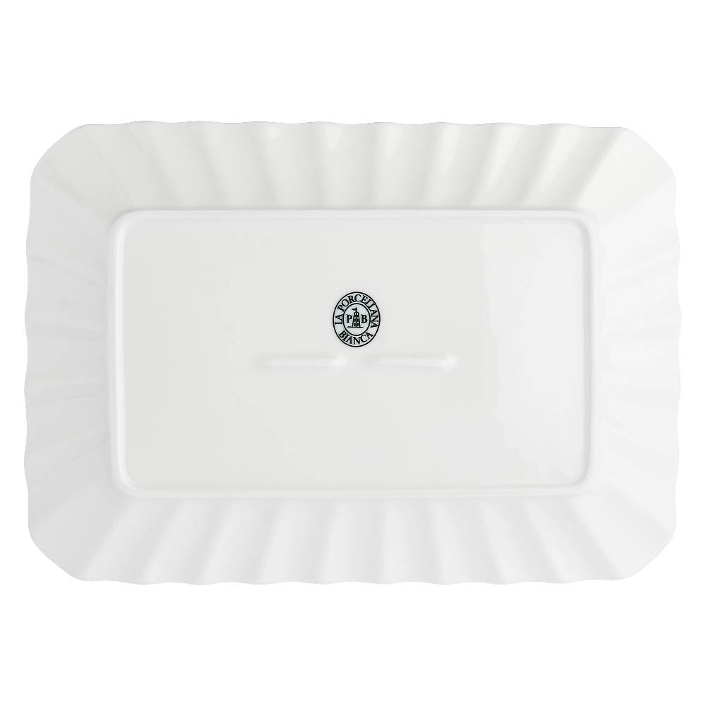 La Porcellana Bianca Vassoio Rettangolare 27x19 Cm Ducale