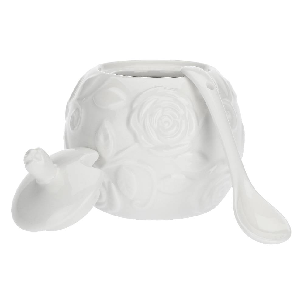 La Porcellana Bianca Zuccheriera Con Cucchiaino Florentina