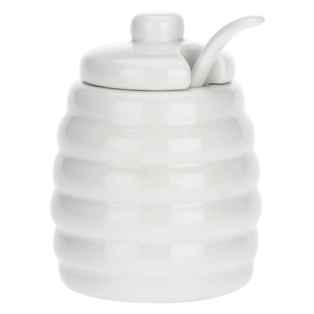 La Porcellana Bianca Zuccheriera con cucchiaino Menage