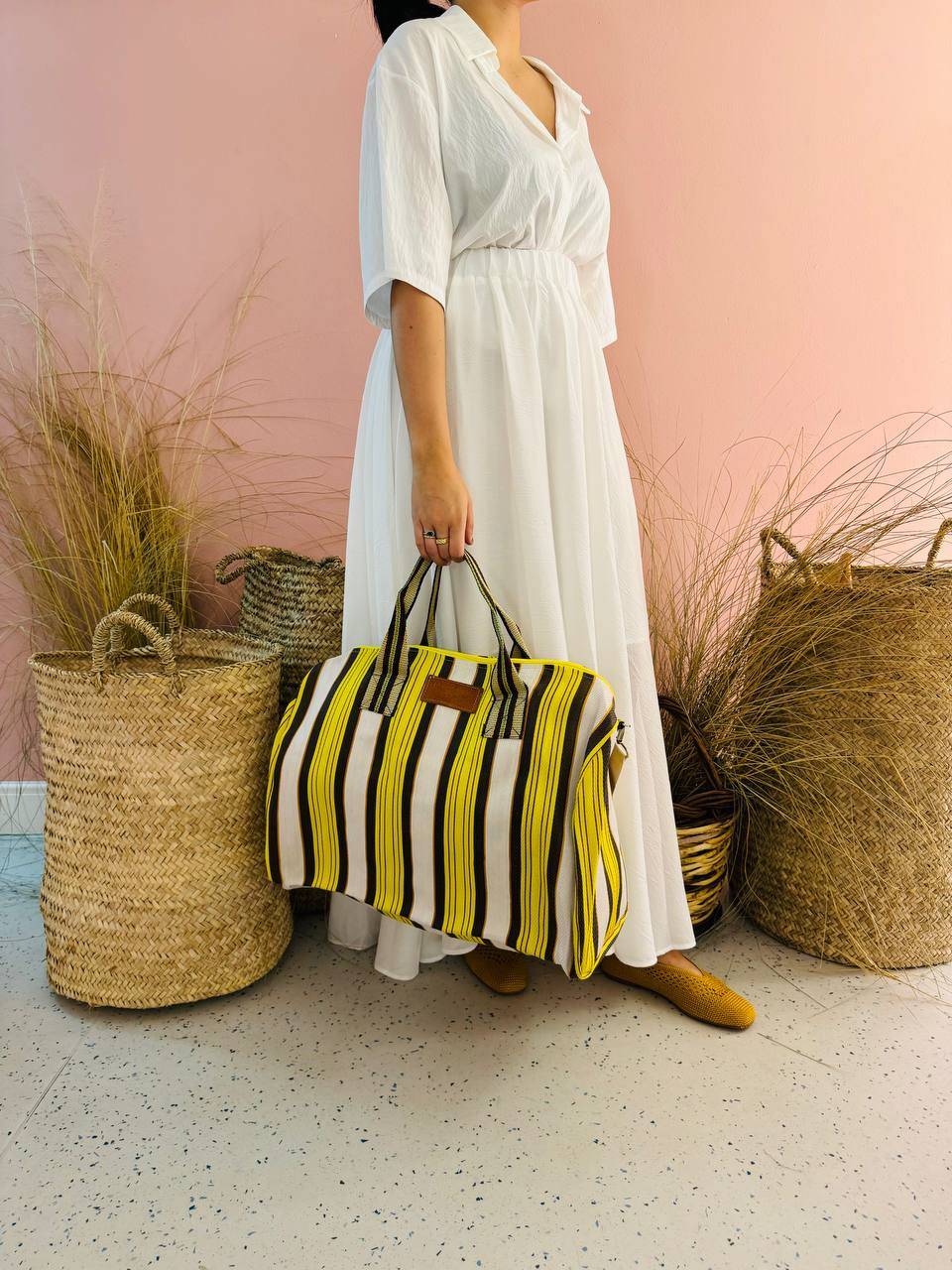 La Sellerie borsone TULUM giallo