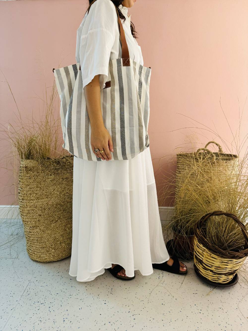 La Sellerie POP BAG Marina Grigia