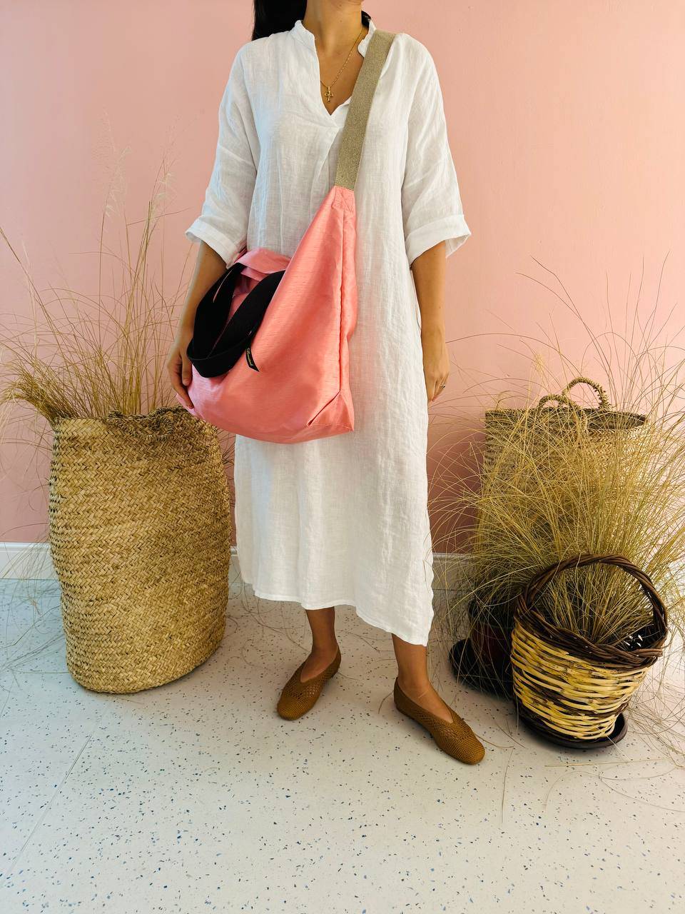 La Sellerie POP BAG Shantung Rosa