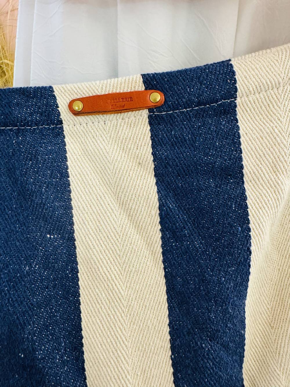 La Sellerie Portofino Bag Blu Righe Larghe