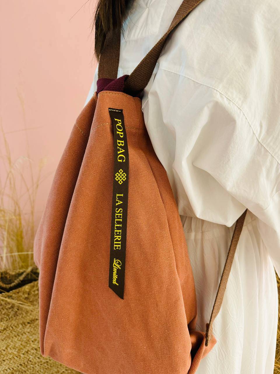 La Sellerie ZAINO POP Tessuto Arancio