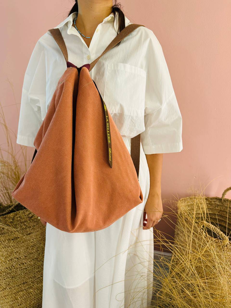 La Sellerie ZAINO POP Tessuto Arancio