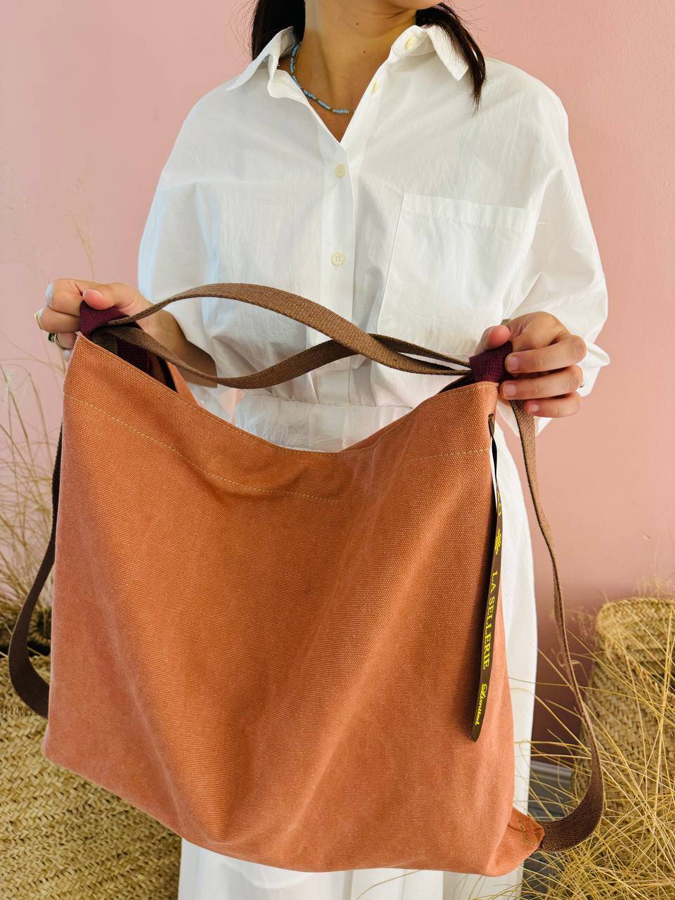 La Sellerie ZAINO POP Tessuto Arancio