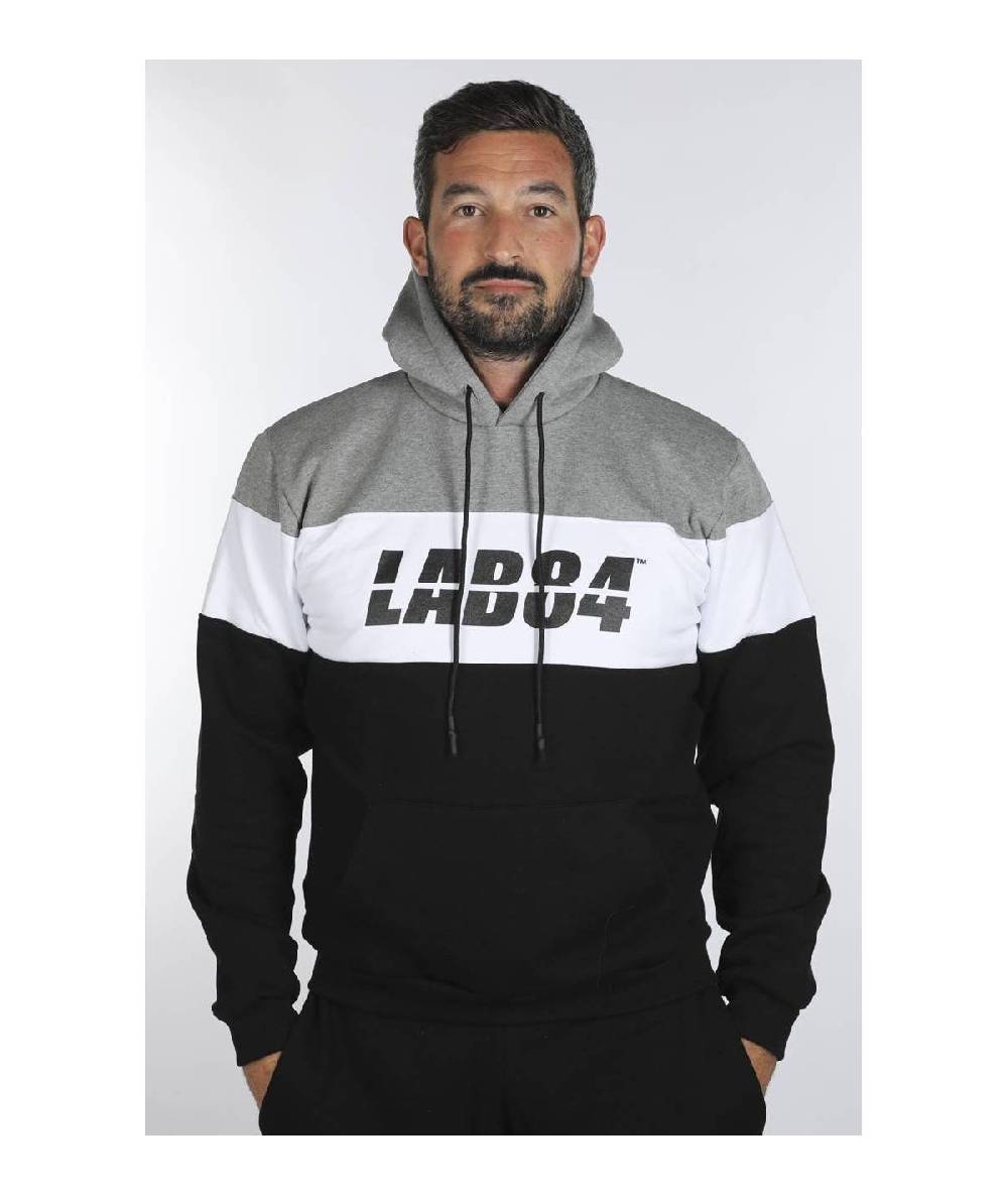 Lab84 FELPA C/CAPPUCCIO 3 COLORI