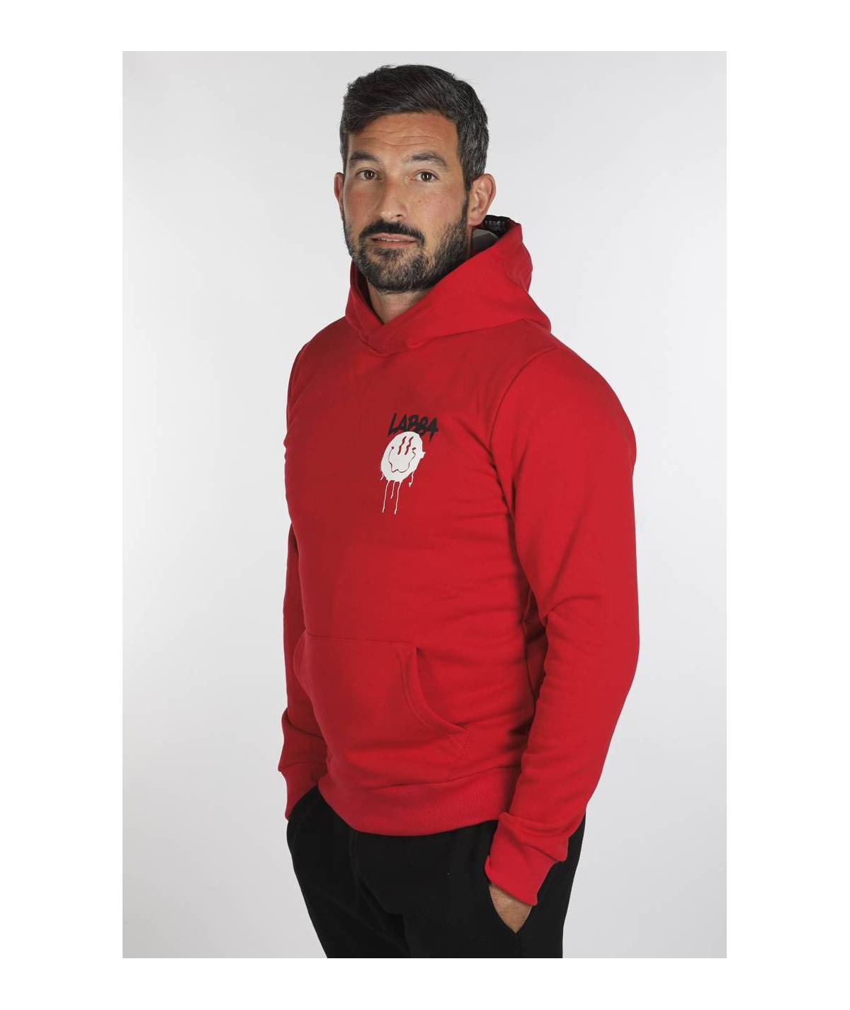 Lab84 FELPA C/CAPPUCCIO STAMPATA