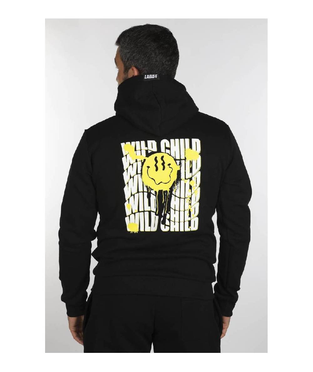 Lab84 FELPA C/CAPPUCCIO STAMPATA