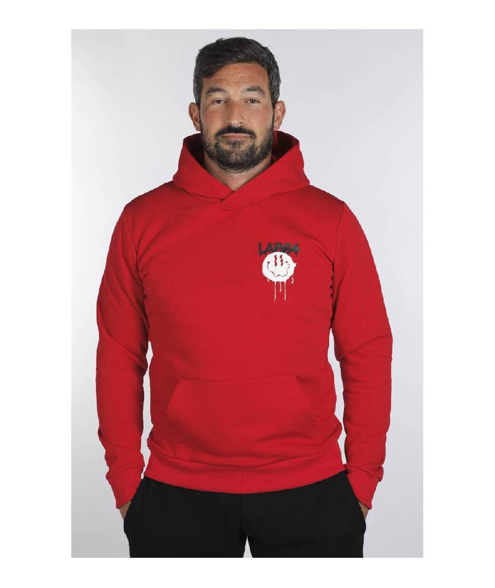 Lab84 FELPA C/CAPPUCCIO STAMPATA