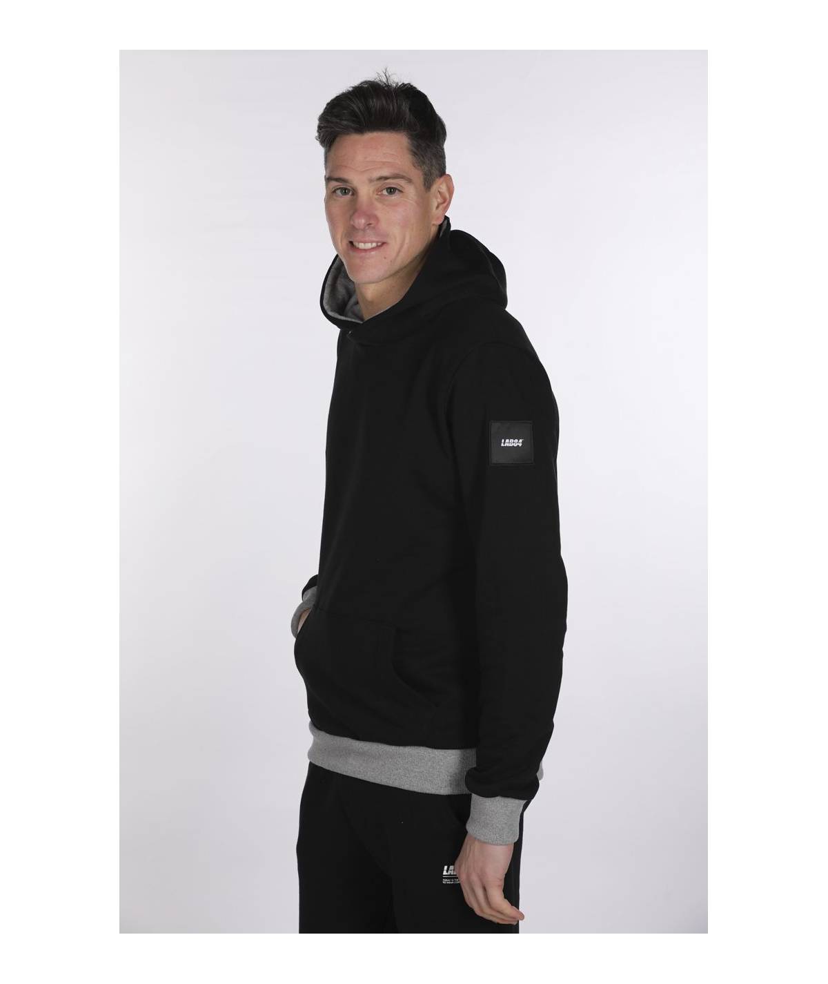 Lab84 FELPA CAPPUCCIO BICOLOR