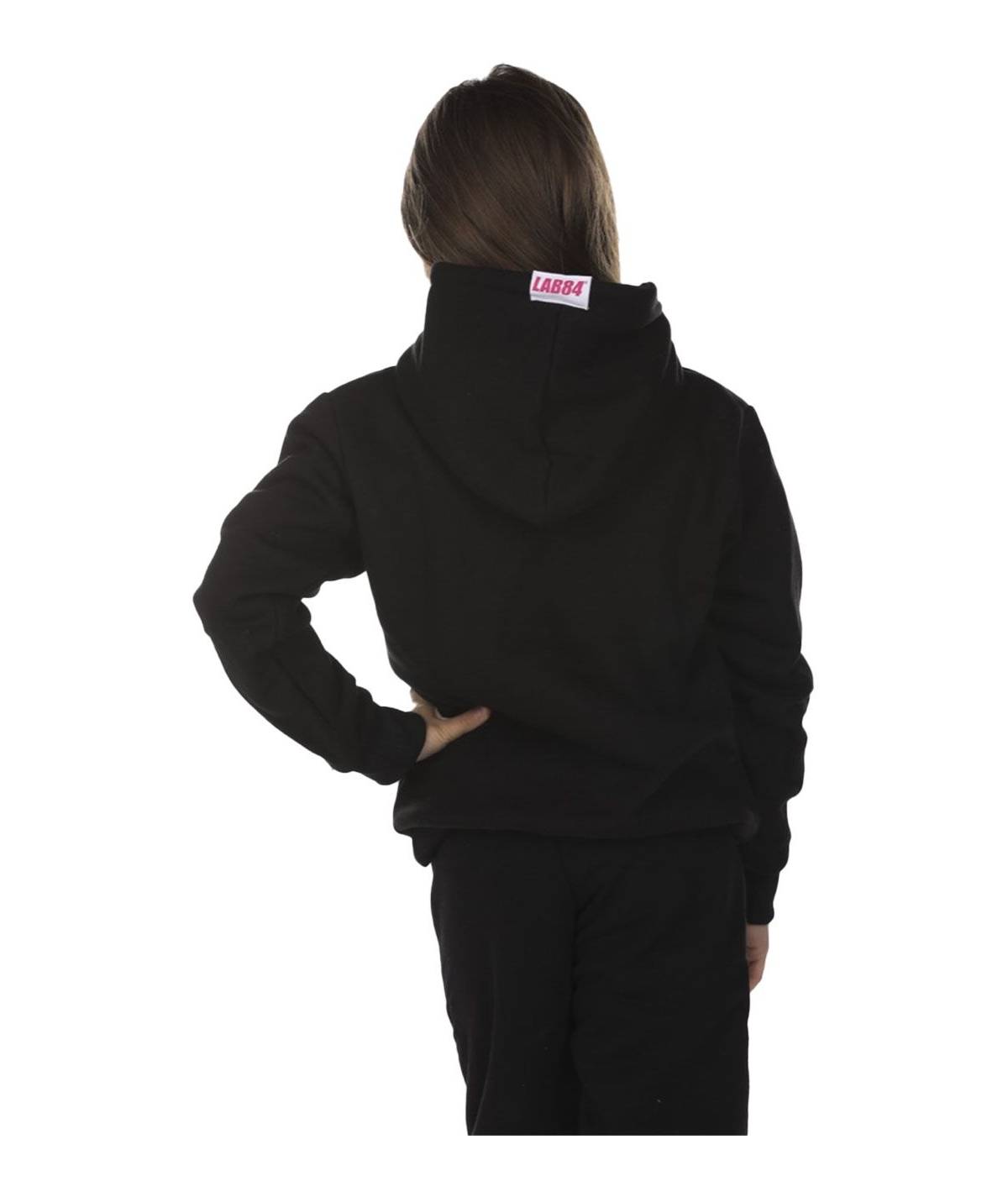 Lab84 FELPA CAPPUCCIO MARSUPIO STAMPATA