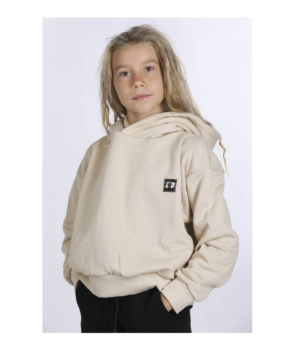 Lab84 FELPA CROP TOP CAPPUCCIO OVER