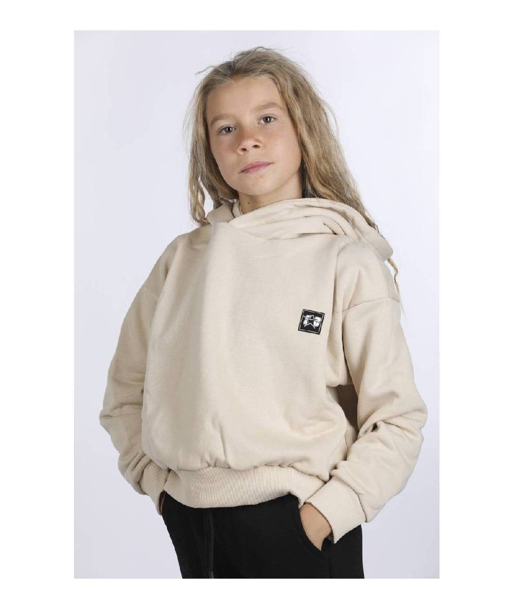 Lab84 FELPA CROP TOP CAPPUCCIO OVER