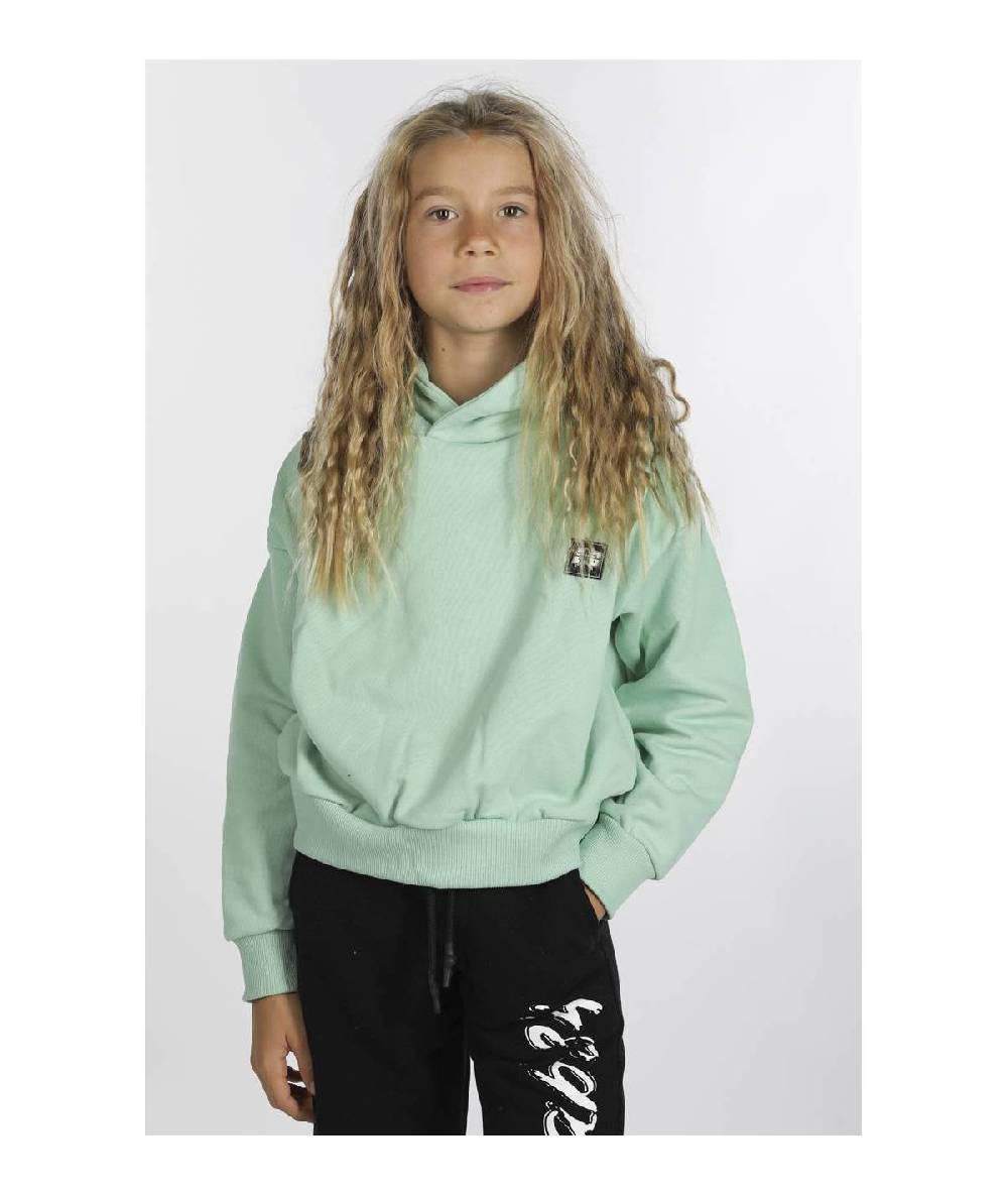 Lab84 FELPA CROP TOP CAPPUCCIO OVER