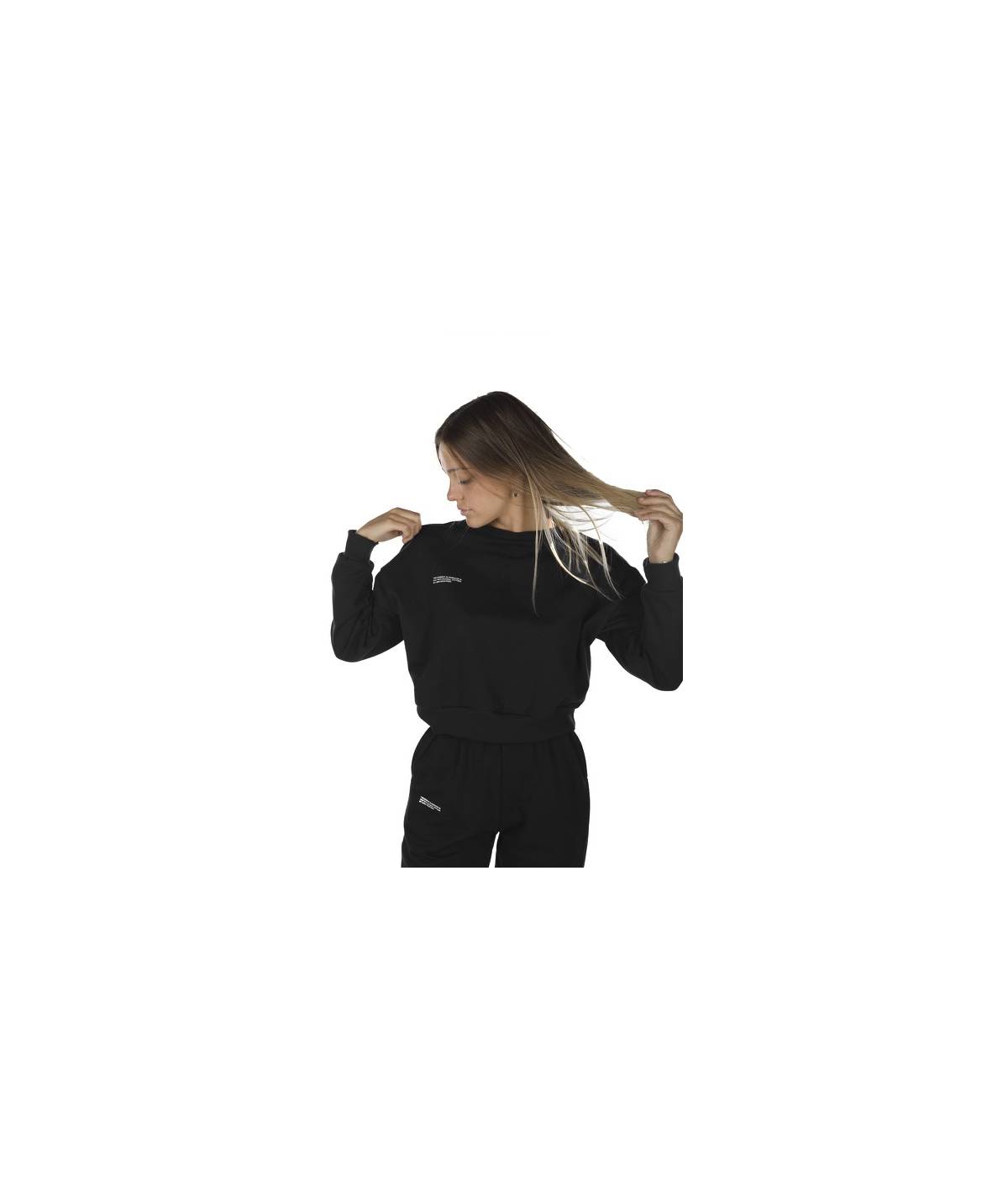 Lab84 FELPA CROP TOP GIROCOLLO