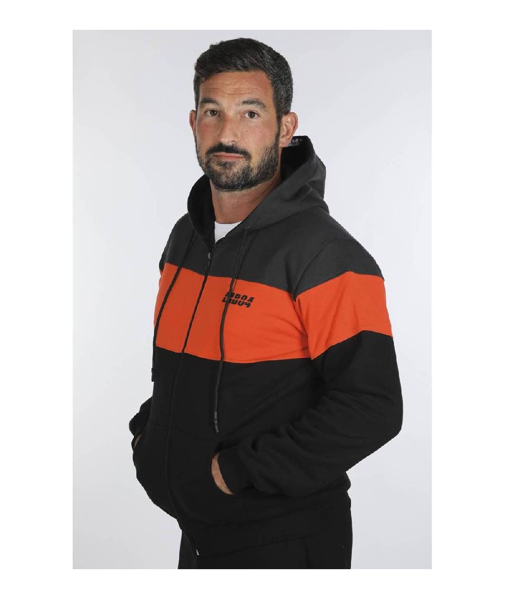 Lab84 FELPA FULL ZIP C/CAP. 3 COLORI