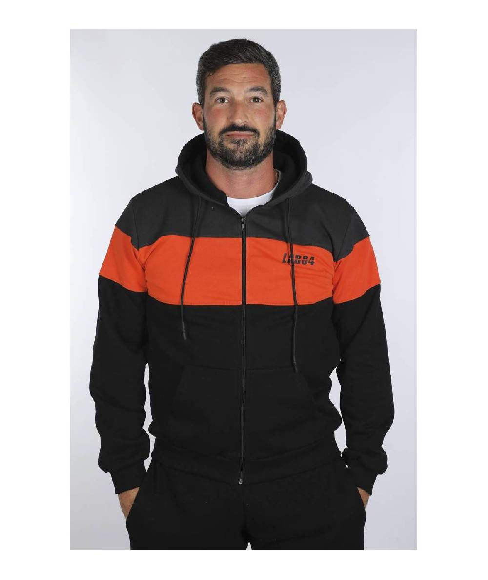 Lab84 FELPA FULL ZIP C/CAP. 3 COLORI