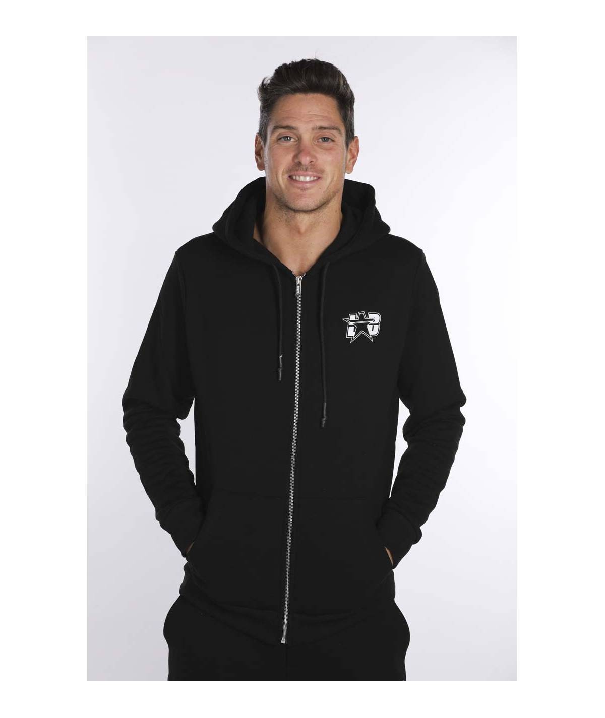 Lab84 FELPA FULL ZIP C/CAPP. E MARSUPIO