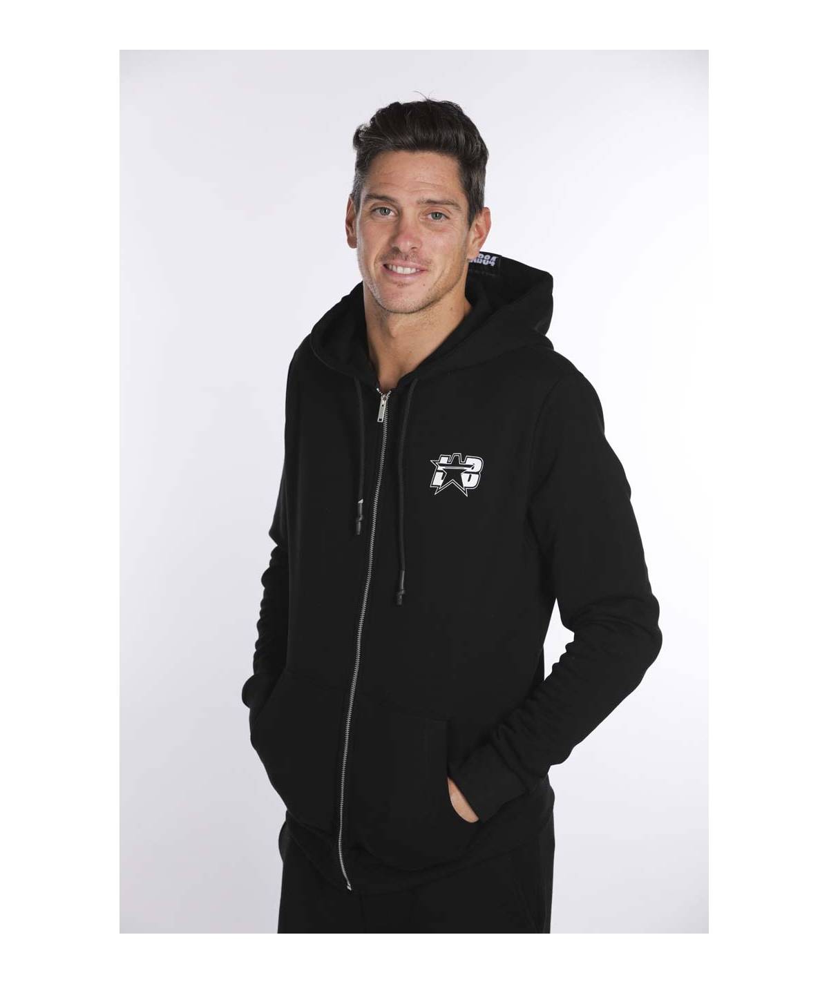 Lab84 FELPA FULL ZIP C/CAPP. E MARSUPIO