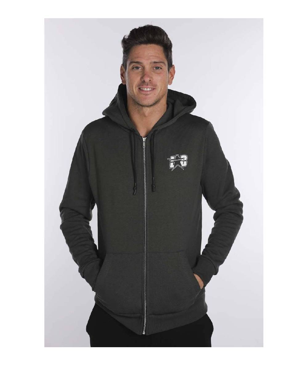 Lab84 FELPA FULL ZIP C/CAPP. E MARSUPIO