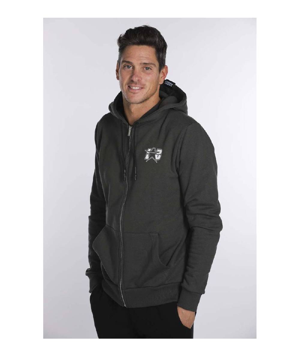 Lab84 FELPA FULL ZIP C/CAPP. E MARSUPIO