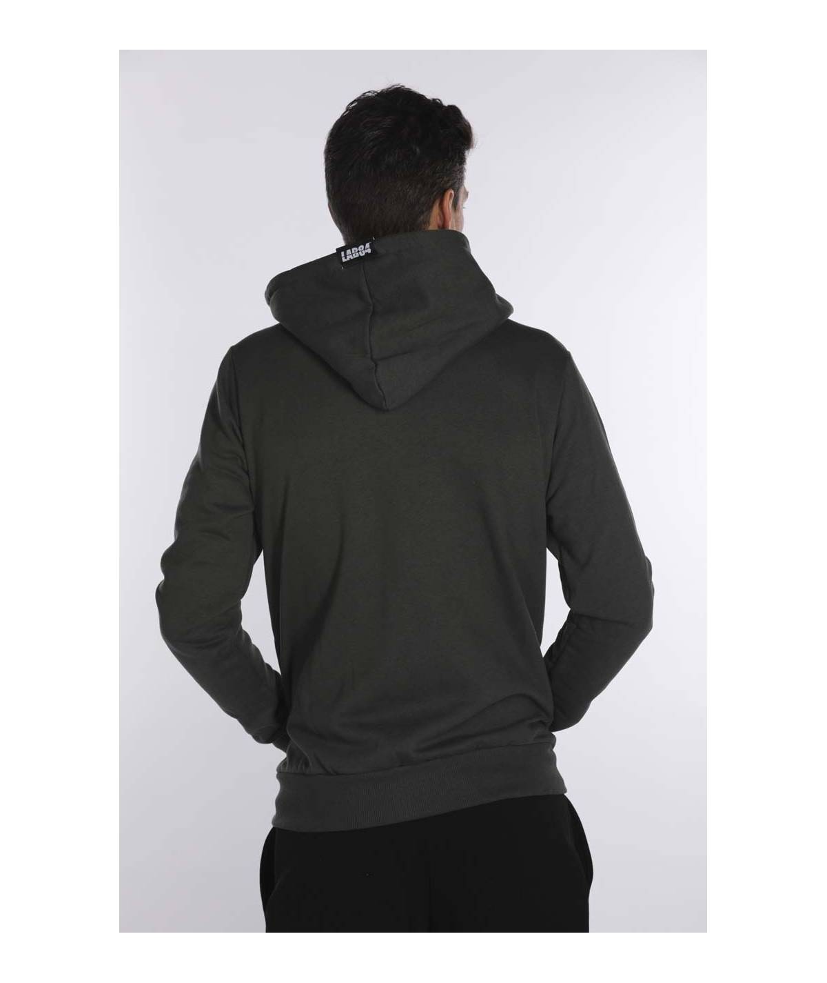 Lab84 FELPA FULL ZIP C/CAPP. E MARSUPIO