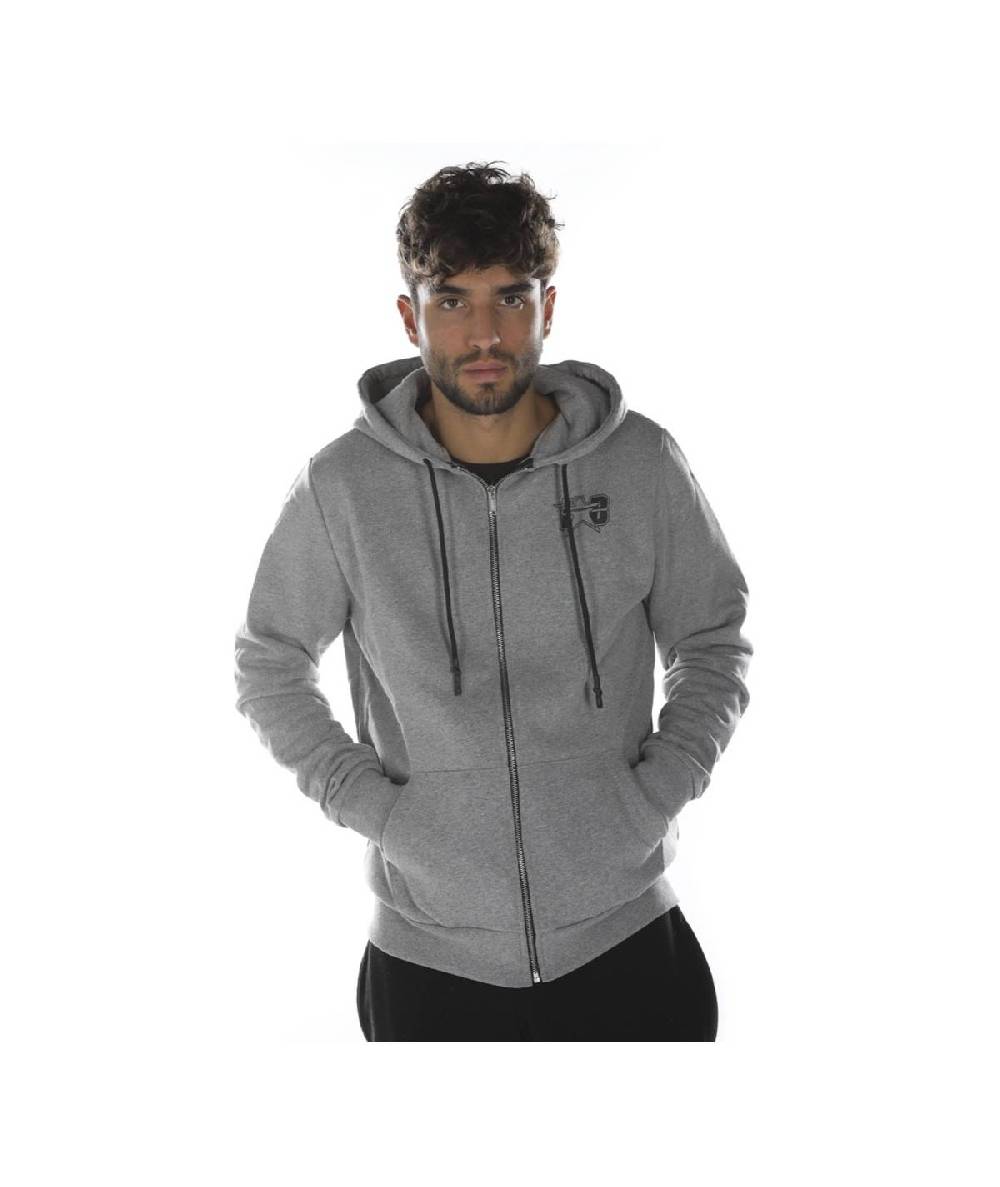 Lab84 FELPA FULL ZIP C/CAPP. E MARSUPIO