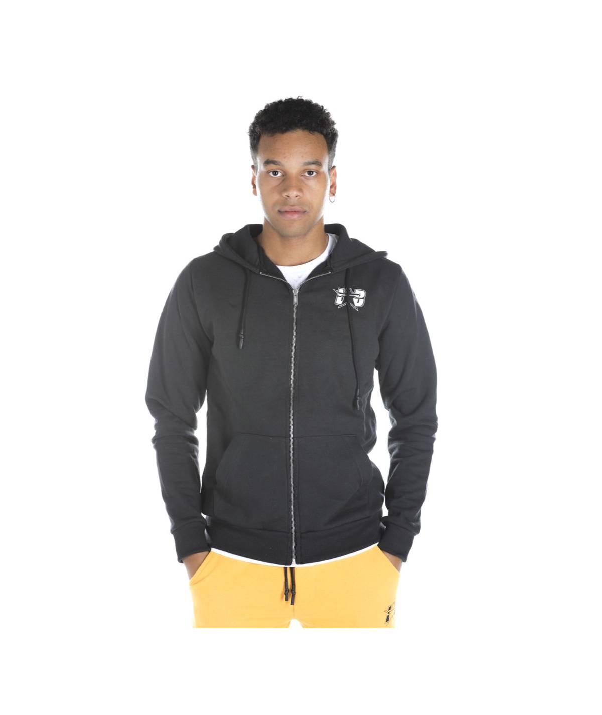 Lab84 FELPA FULL ZIP C/CAPP. E MARSUPIO