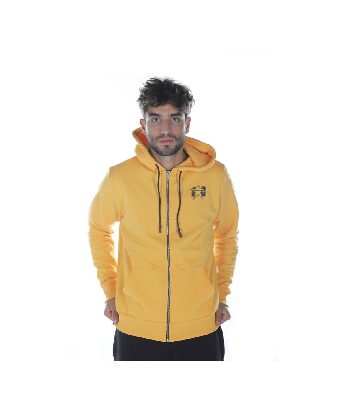 Lab84 FELPA FULL ZIP C/CAPP. E MARSUPIO