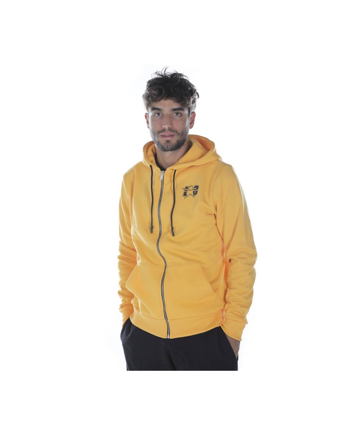 Lab84 FELPA FULL ZIP C/CAPP. E MARSUPIO