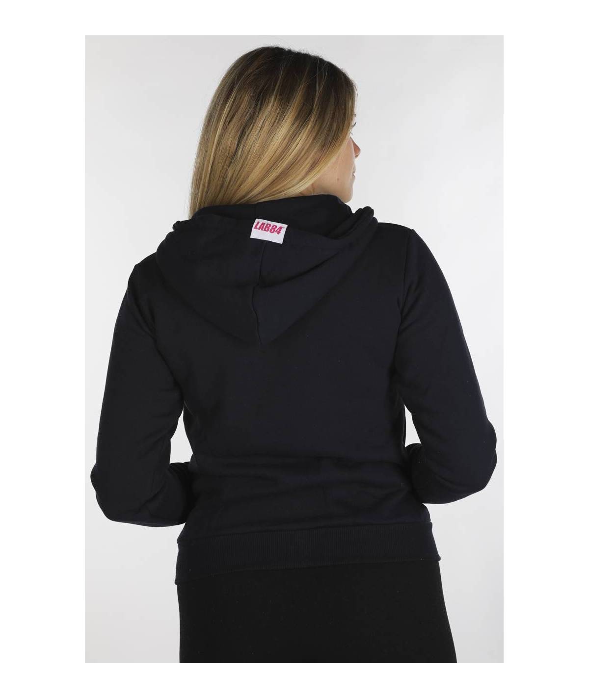 Lab84 FELPA FULL ZIP C/CAPP.+MARSUPIO