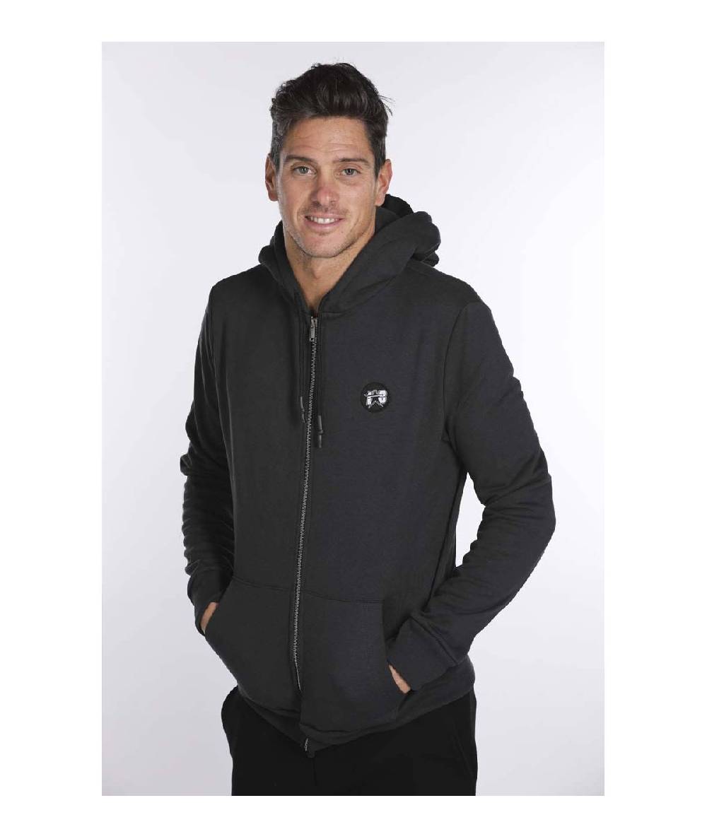 Lab84 FELPA FULL ZIP C/CAPP.+MARSUPIO