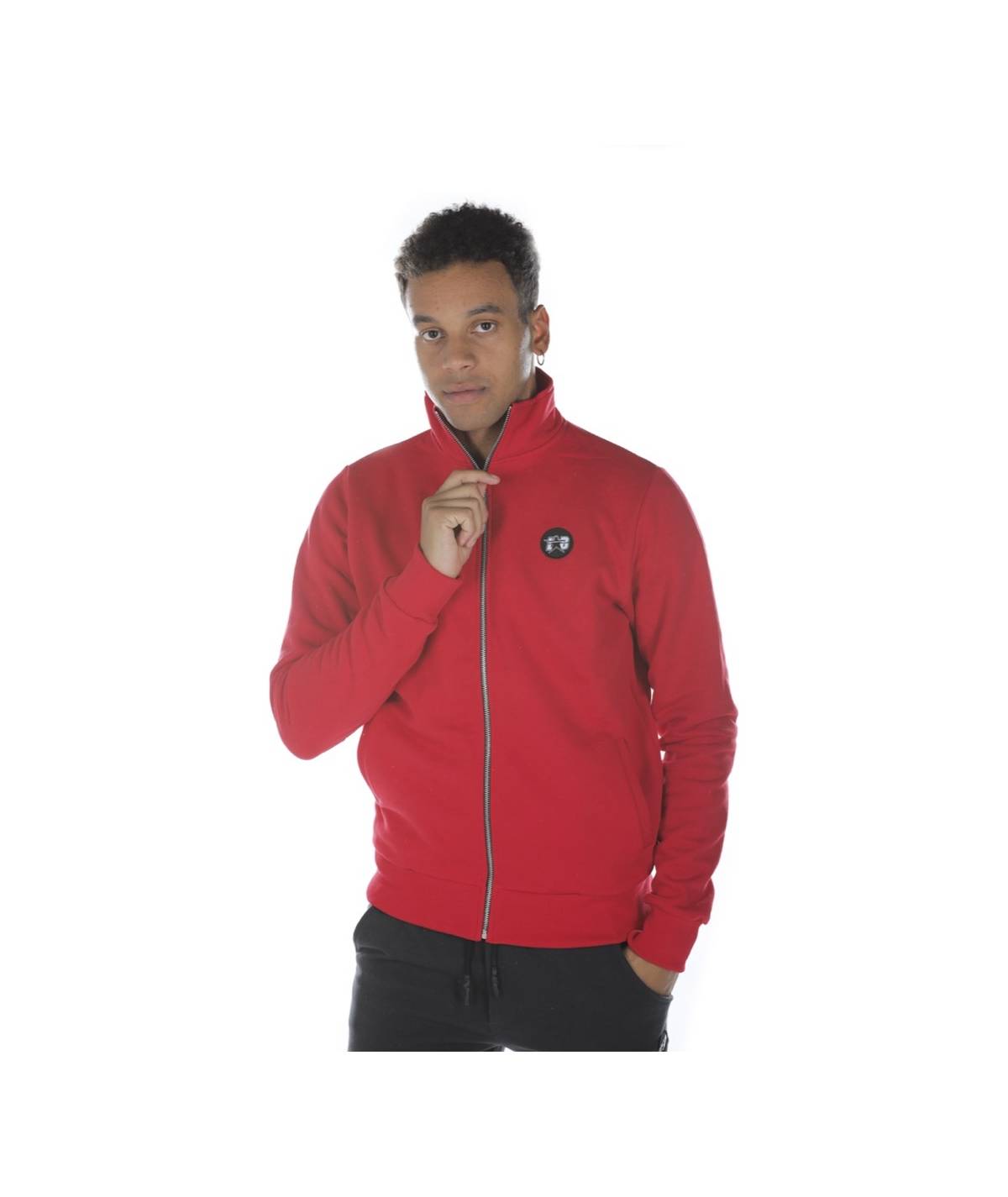 Lab84 FELPA FULL ZIP C/COLLO DRITTO E TASCHE