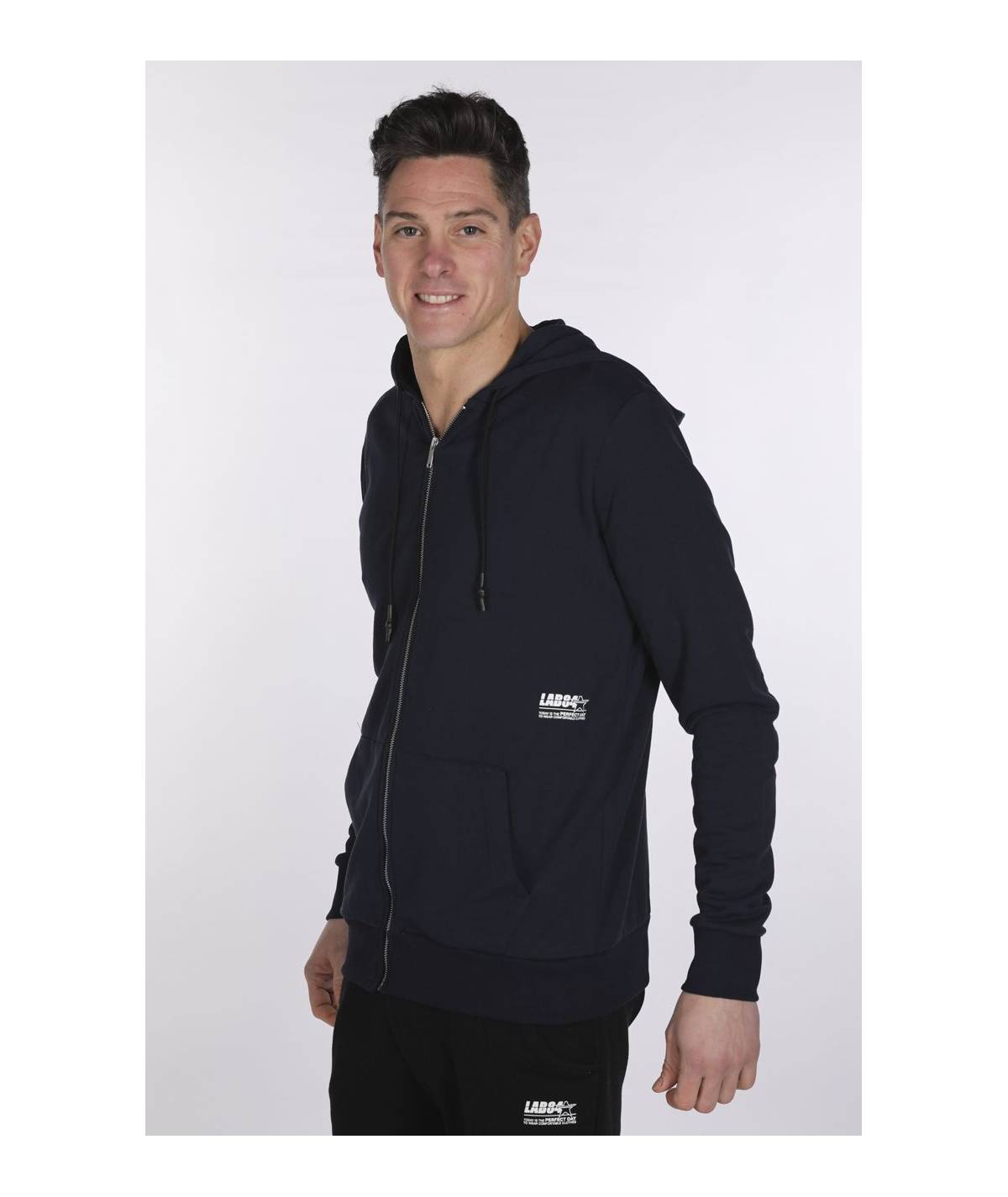 Lab84 FELPA FULL ZIP+CAPPUCCIO