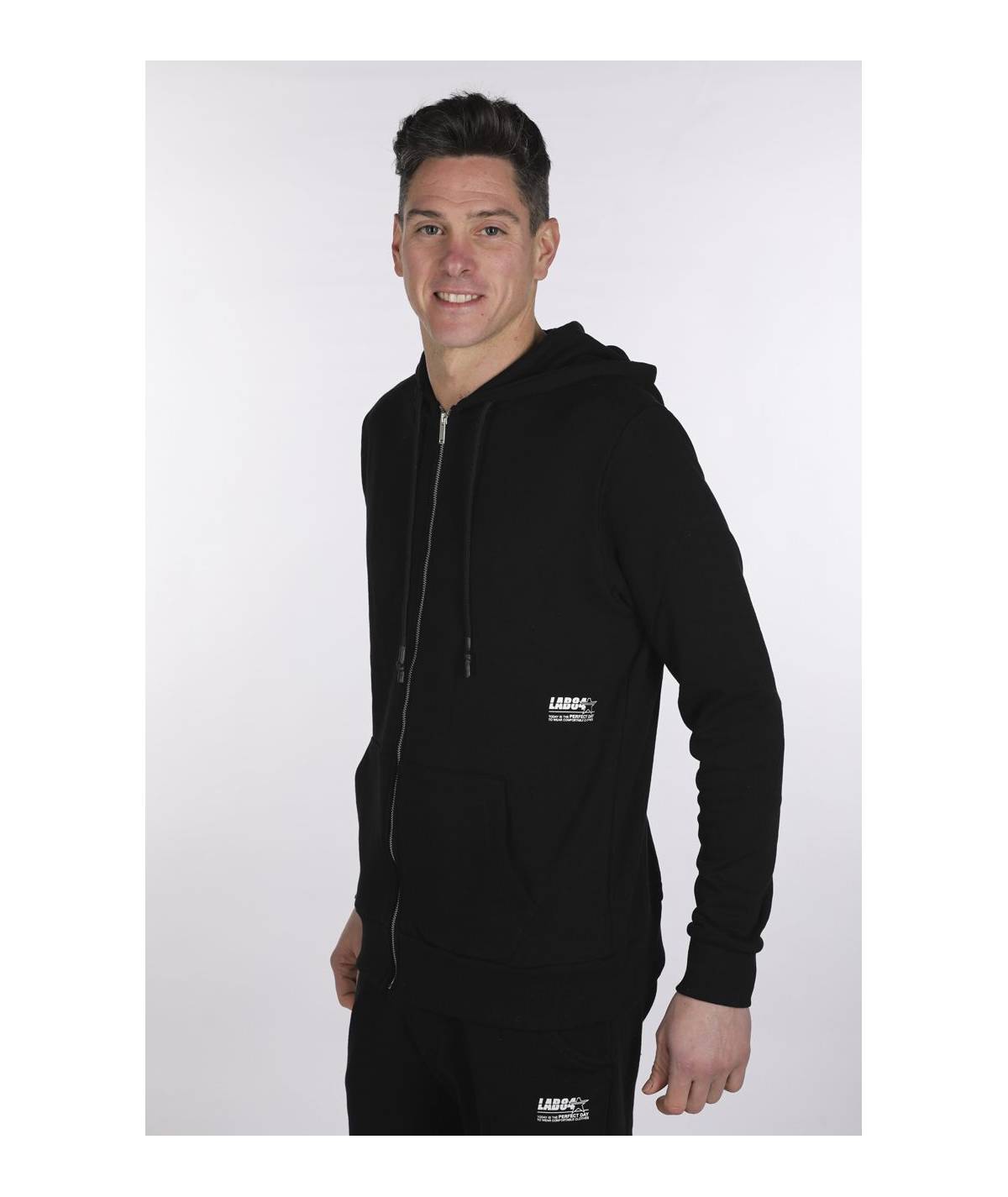 Lab84 FELPA FULL ZIP+CAPPUCCIO