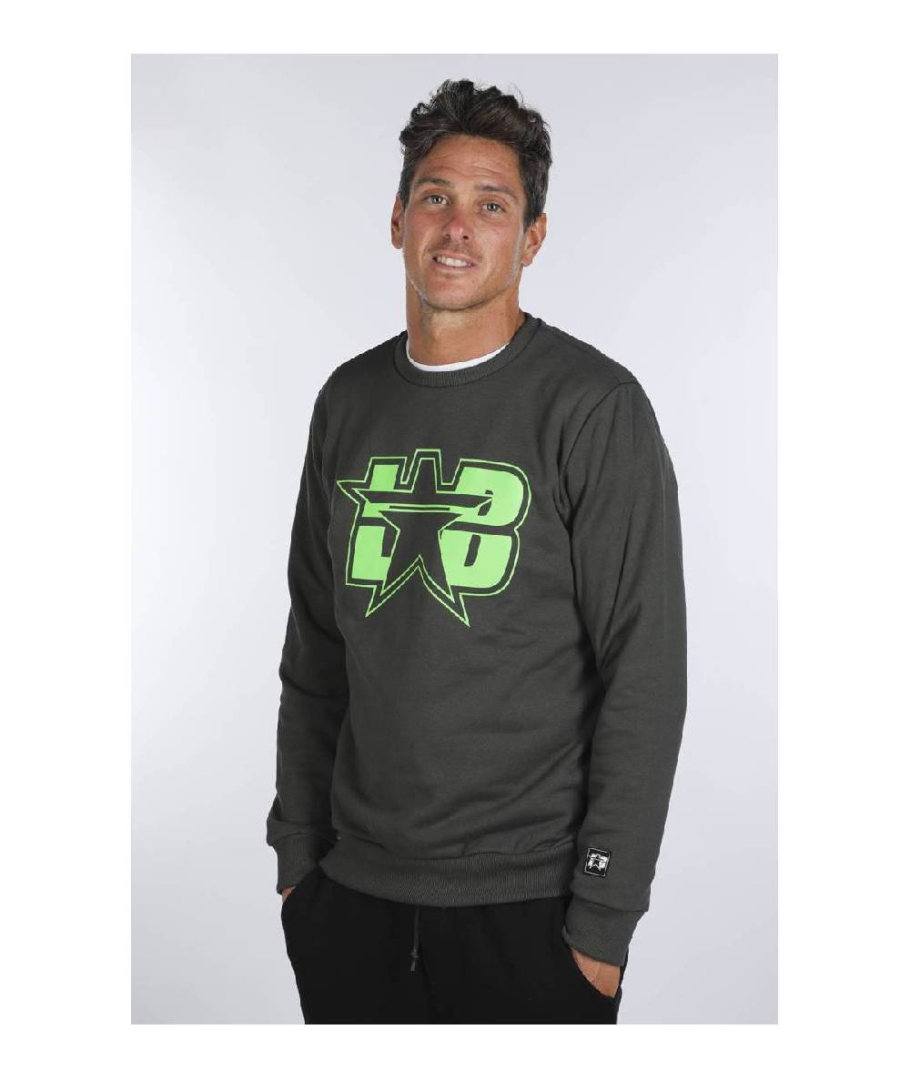 Lab84 FELPA GIROCOLLO STAR FLUO