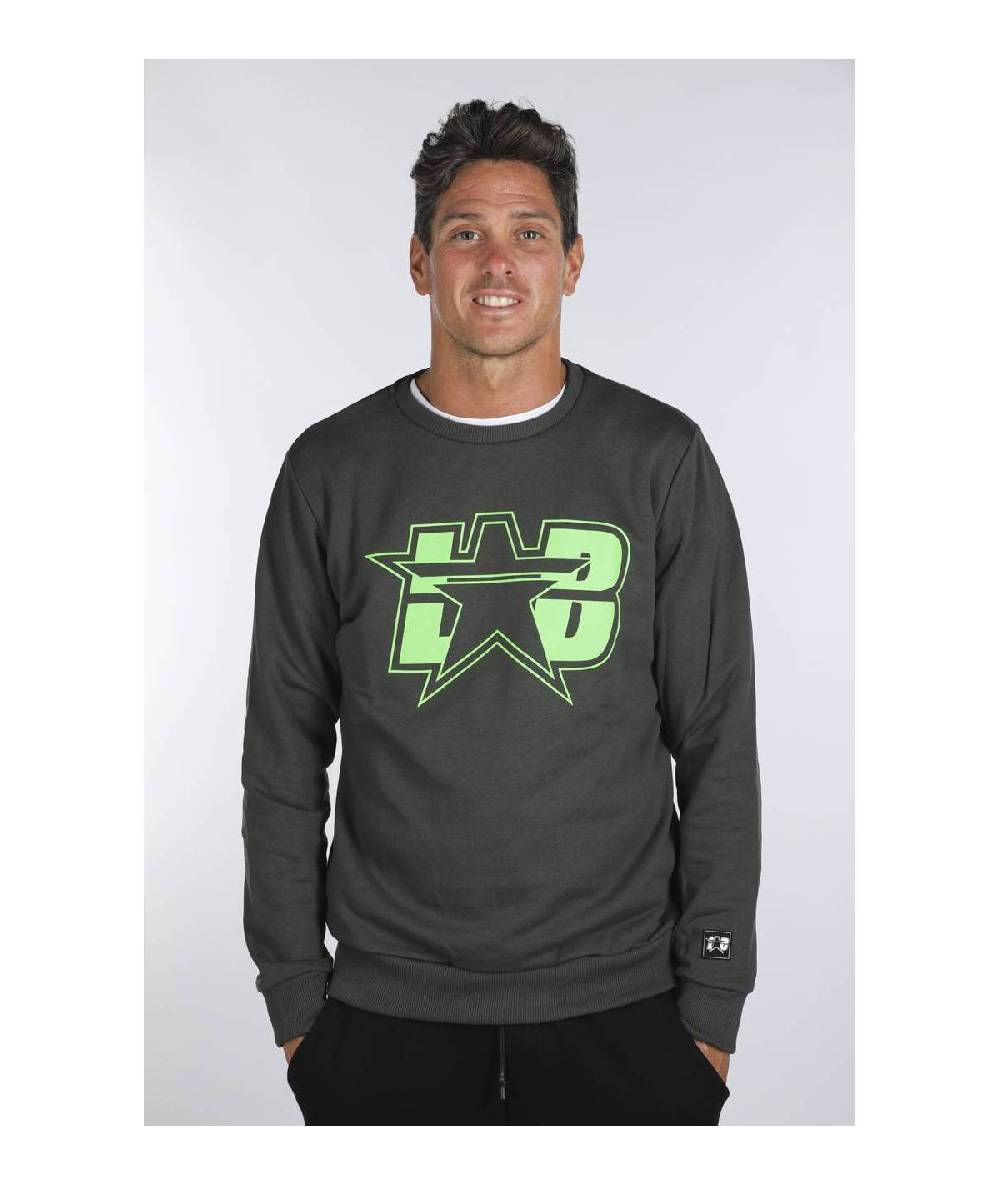 Lab84 FELPA GIROCOLLO STAR FLUO