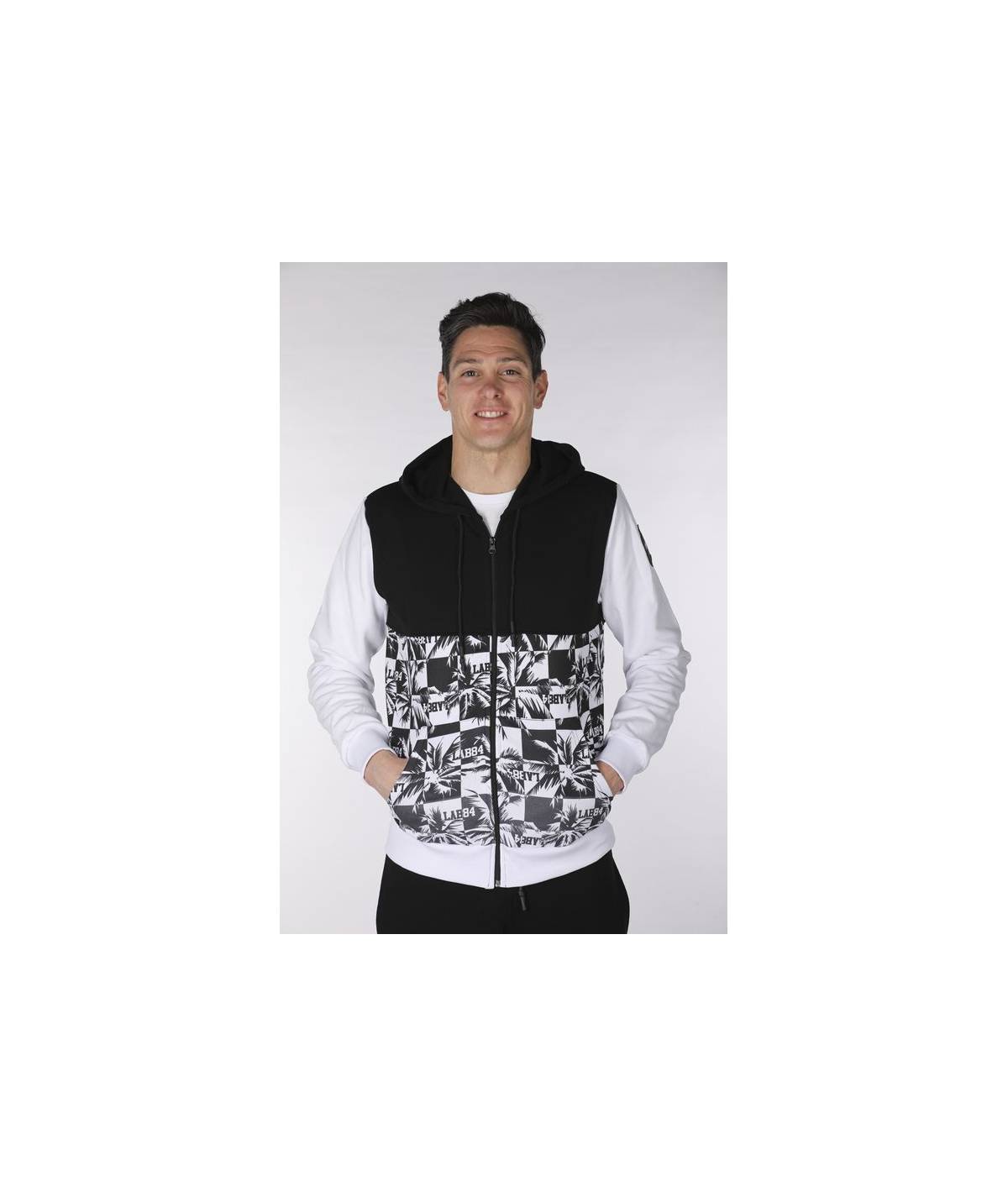 Lab84 FELPA ZIP + CAPPUCCIO