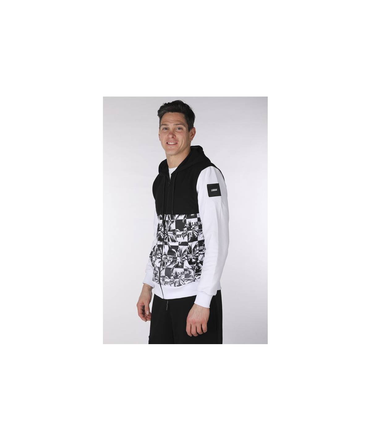 Lab84 FELPA ZIP + CAPPUCCIO