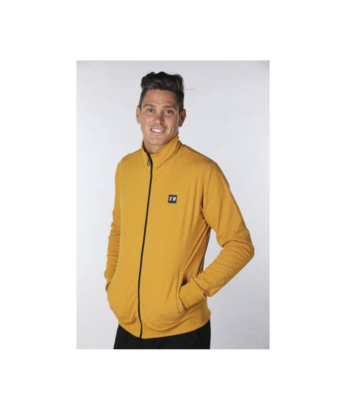 Lab84 FELPA ZIP COLLO DRITTO